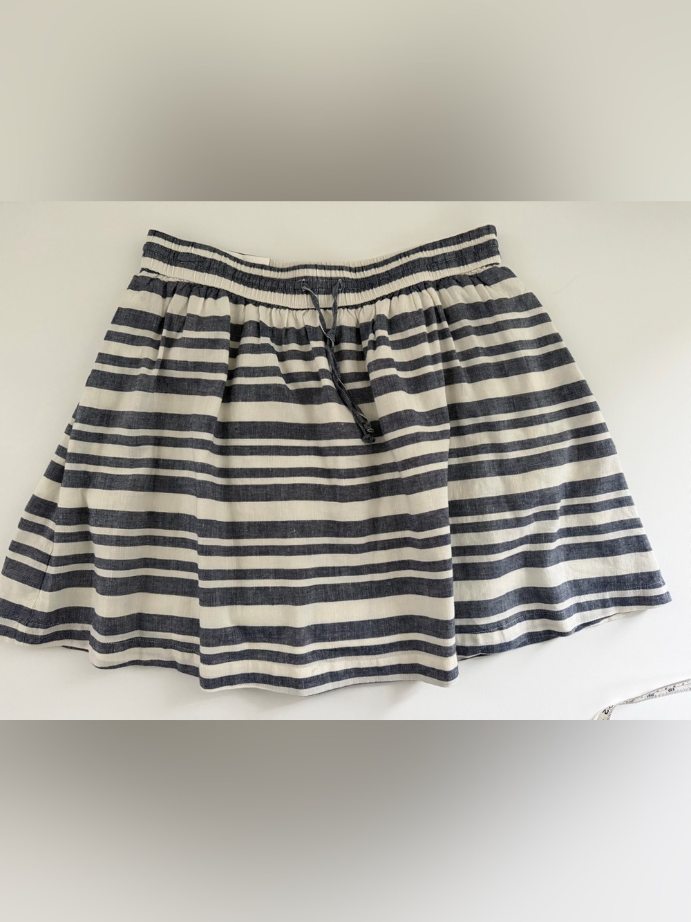GAP Navy and White Striped Mini Skirt
